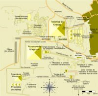 Plan du site des pyramides de Gizeh
